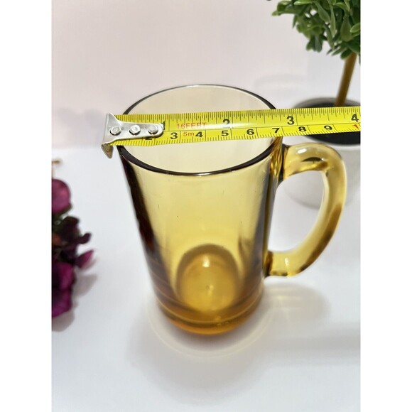 Vintage Hazel Atlas Amber Glass Drinking Beer Mug Stein with D Handle - Picture 4 of 5